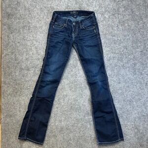 Silver Jeans Frances Slim Bootcut Jeans Womens Size 26x35 Dark Wash